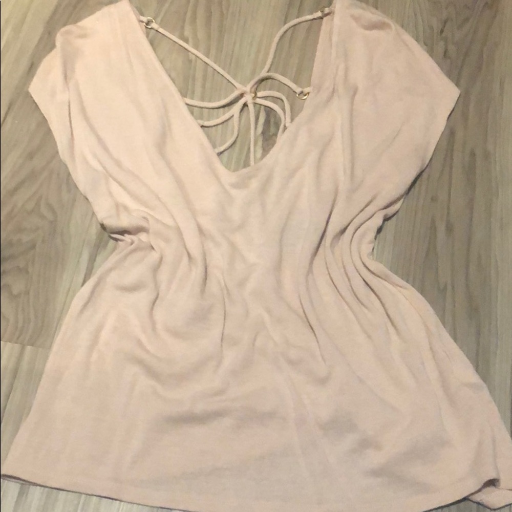H&M Dressy Tee with intricate back detail